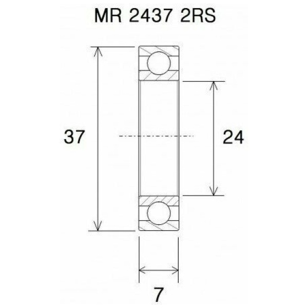 Jg Bracketas lager 2437-2RS - Afbeelding 2